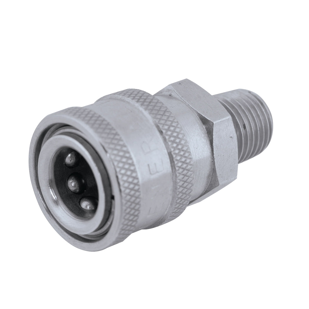 1/4" MPT QUICK CONNECT SOCKET, Stainless Steel